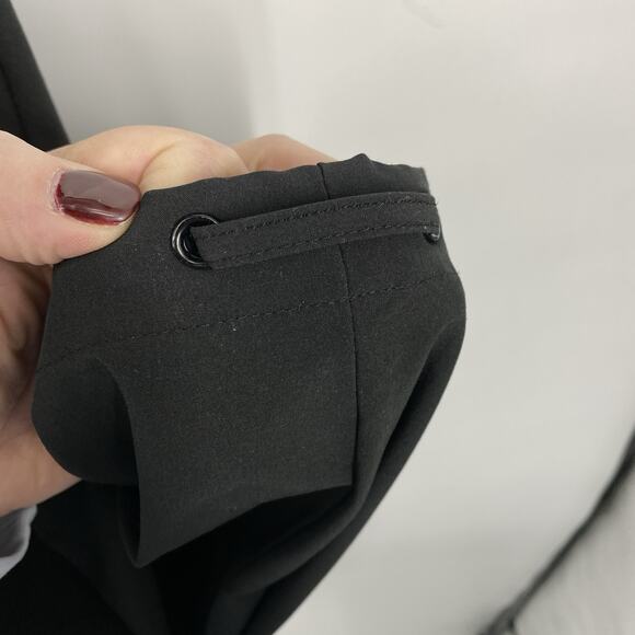 Chicos 2 Tech Pants Size Large Black flat Front Zip Elastic Waist Zenergy - Picture 6 of 9